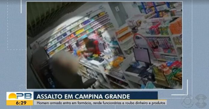 Homem armado se passa por cliente e assalta farmácia em Campina Grande, Agreste da PB