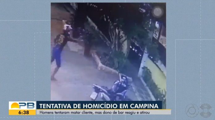 Suspeitos atiram contra bar em tentativa de homicídio e dono reage suspeitando de assalto, na PB