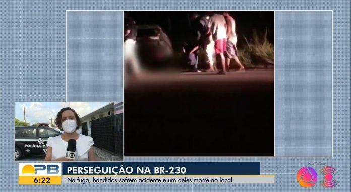 Suspeito morre e outros ficam feridos em acidente durante perseguição da PRF, na BR-230, PB