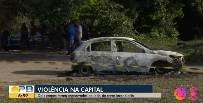 Dois corpos são encontrados perto de carro carbonizado em João Pessoa, PB