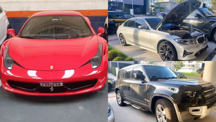 De Ferrari a Porshe: veja alguns dos carros de luxo apreendidos em esquema de clonagem de veículos do Exército