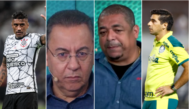 Flavio Prado e Vampeta fazem aposta envolvendo Palmeiras e Corinthians; entenda