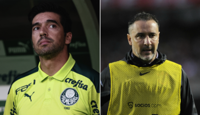 Abel Ferreira e Vitor Pereira buscam marcas distintas no clássico Palmeiras x Corinthians; entenda