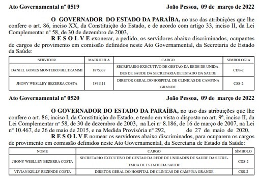 Jhony Bezerra assume secretaria de gestão hospitalar na Paraíba