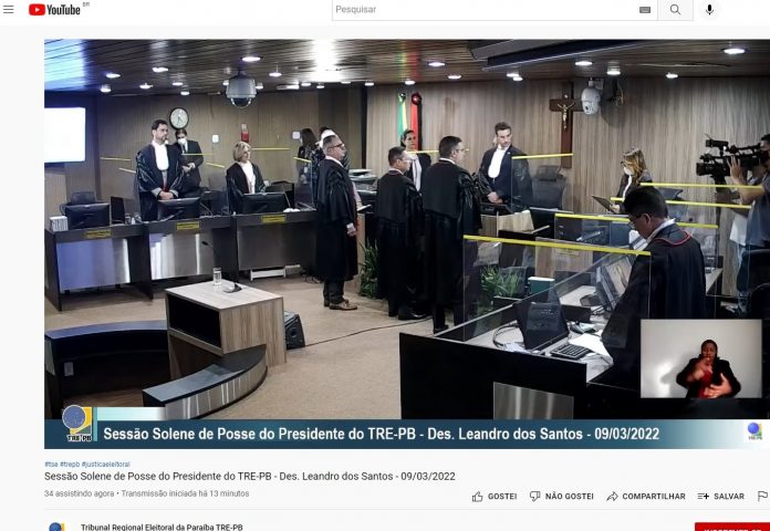 Desembargador Leandro dos Santos é empossado presidente do Tribunal Regional Eleitoral da Paraíba