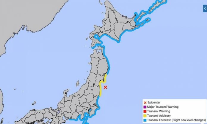 Terremoto de 7,3 de magnitude atinge costa da região de Fukushima; alerta de tsunami