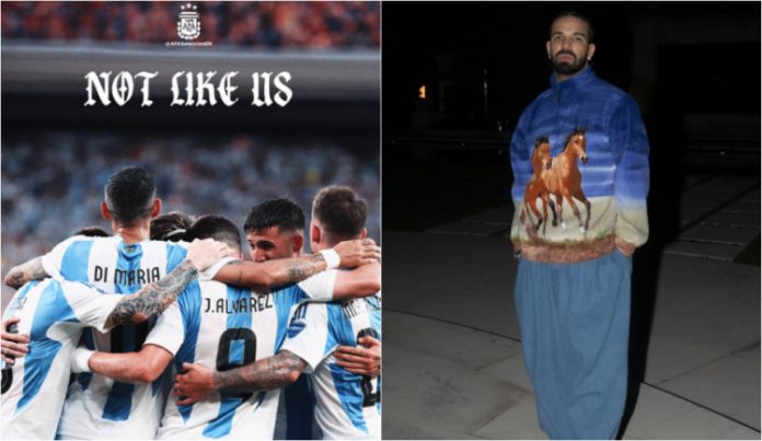 Argentina provoca Drake com música de rival após rapper fazer aposta milionária em vitória do Canadá