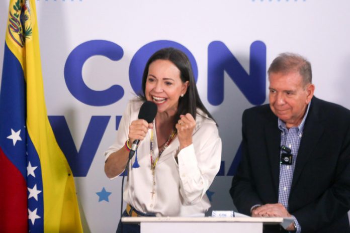 María Corina Machado diz que vai provar vitória da oposição na Venezuela com cerca de 70% dos votos