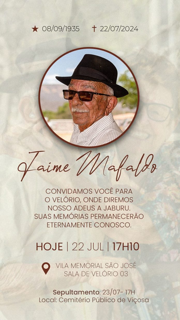 Morre o pai do humorista Mafaldo Pinto