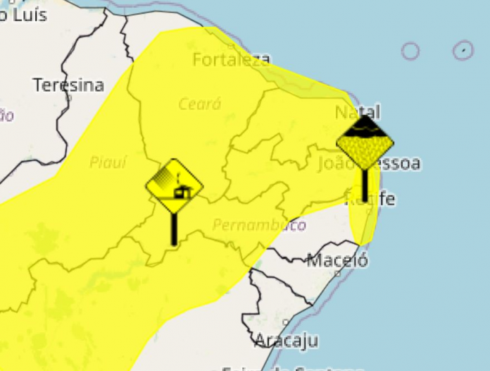 Inmet emite alerta de vendaval para todos os 223 municípios paraibanos