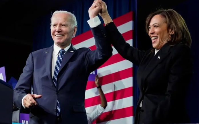 Após desistir da candidatura, Biden declara apoio à Kamala Harris