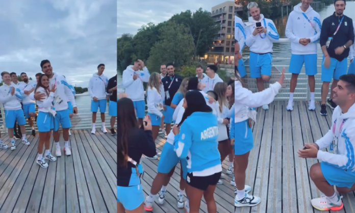 Atleta argentino pede noiva em casamento na Vila Olímpica