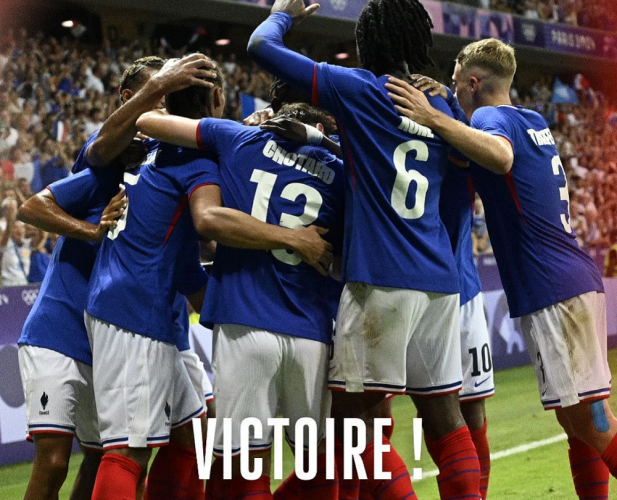 França sofre mas vence Guiné no futebol masculino de Paris 2024