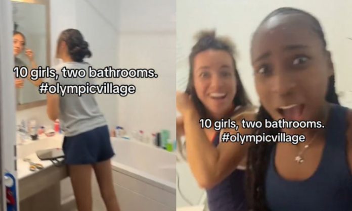 Atletas dos Estados Unidos expõem falta de banheiro na Vila Olímpica: ‘Dez meninas, dois banheiros’