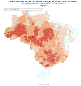 Brasil tem mais de mil cidades em situação de seca extrema ou severa