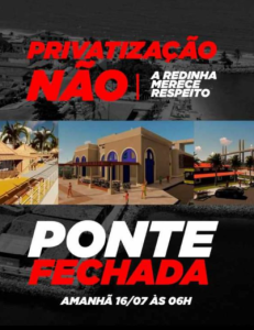 Ponte Newton Navarro fica fechada no início da manhã desta terça-feira (16) após projeto para concessão do Complexo da Redinha ser sancionado
